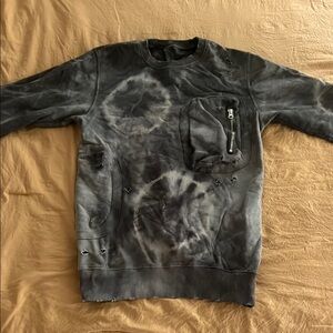 PRPS Charcoal Tie-Dye Crewneck Sweater